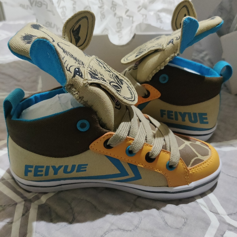 Feiyue Delta Mid Kid'sColor Orange/Tan/Cyan/Brown Giraffe Size 11 Little kid's - Picture 6 of 12